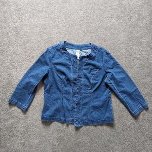 Denim jean blouse women's Large